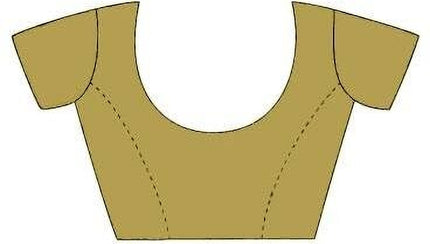 Printed Daily Wear Cotton Silk, Tussar Silk Saree (Gold)