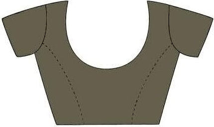 Printed Daily Wear Cotton Silk, Tussar Silk Saree (Grey)