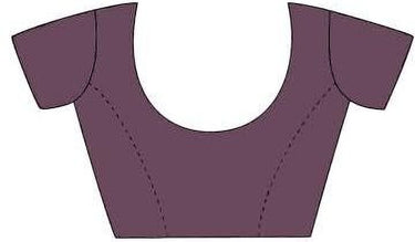 Fancy Multicolored printed, Chiffon saree with attached banarasi border (Magenta)