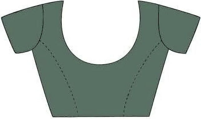 Blue Printed Cotton Silk Party & Festive Saree (Unstitched)