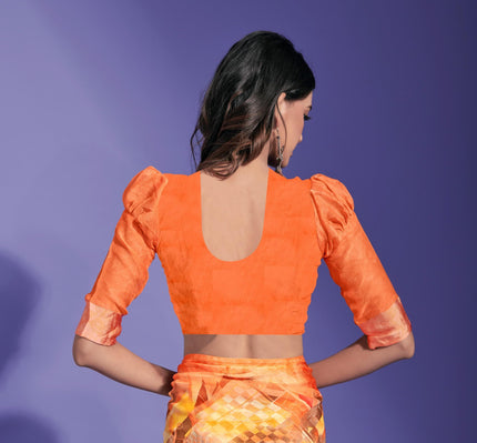 Flower Printed, Fancy Chiffon Sarees with attached fancy work border