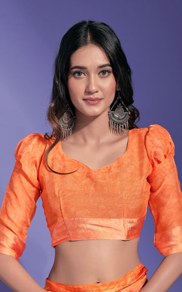 Flower Printed, Fancy Chiffon Sarees with attached fancy work border