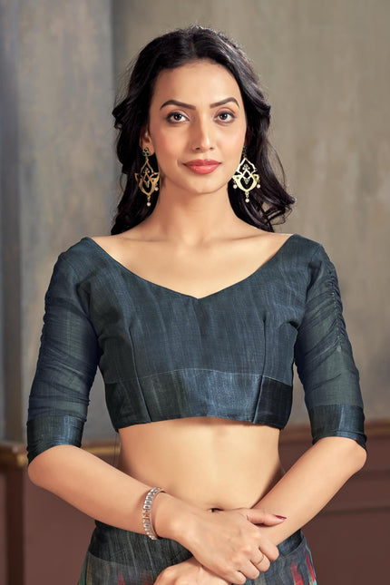 Printed Daily Wear Chiffon Saree (Multicolor)