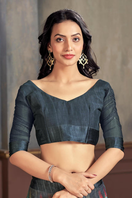 Printed Daily Wear Chiffon Saree (Multicolor)