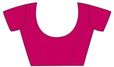 Geometric Print, Graphic Print Bollywood Chiffon, Lace Saree (Red Pink)