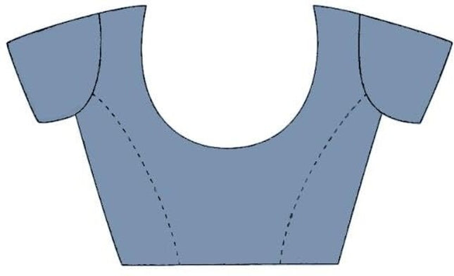 Geometric Print, Graphic Print Bollywood Chiffon, Georgette Saree (Grey & Purple)