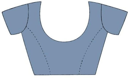 Geometric Print, Graphic Print Bollywood Chiffon, Georgette Saree (Grey & Purple)