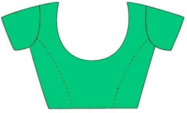 Geometric Print, Graphic Print Bollywood Chiffon, Georgette Saree (Dark Green)