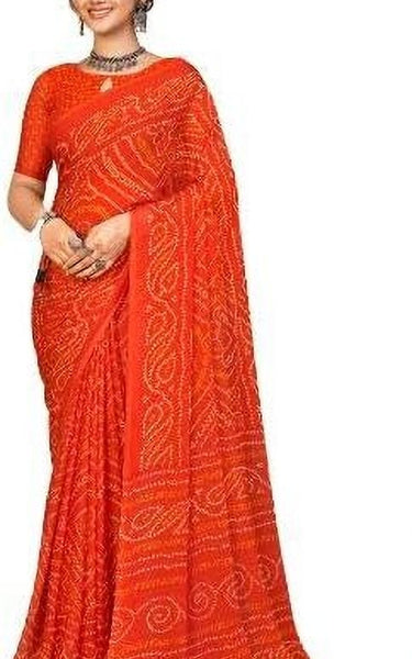 Graphic Print, Printed Bollywood Chiffon, Georgette Saree (Maroon)