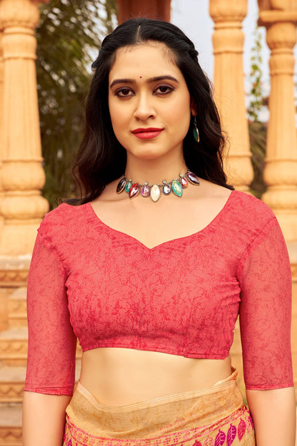 Floral Print Daily Wear Chiffon Saree (Mustard & Yellow)