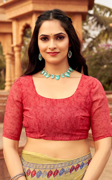 Floral Print Daily Wear Chiffon Saree (Blue)