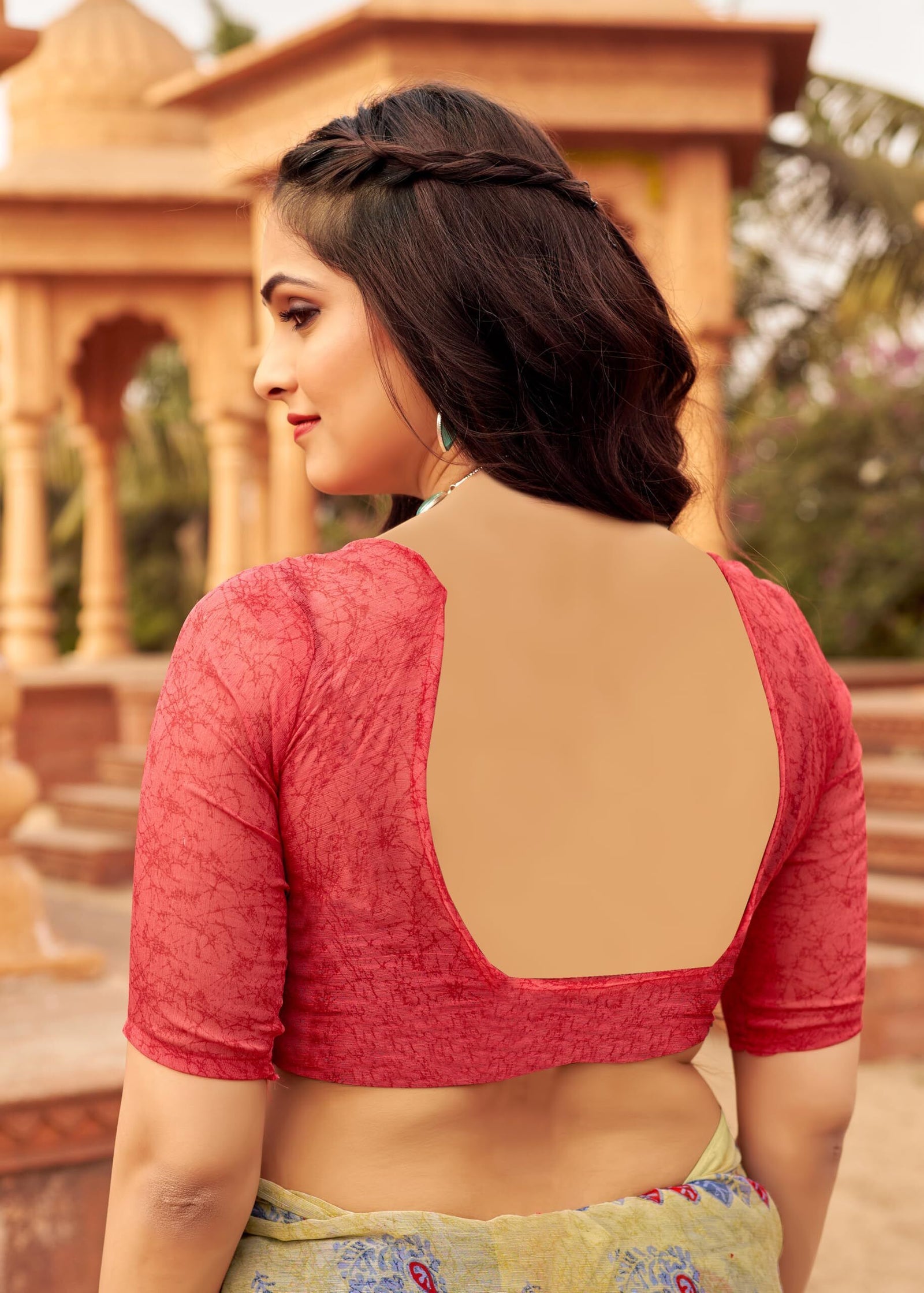 Floral Print Daily Wear Chiffon Saree (Blue)