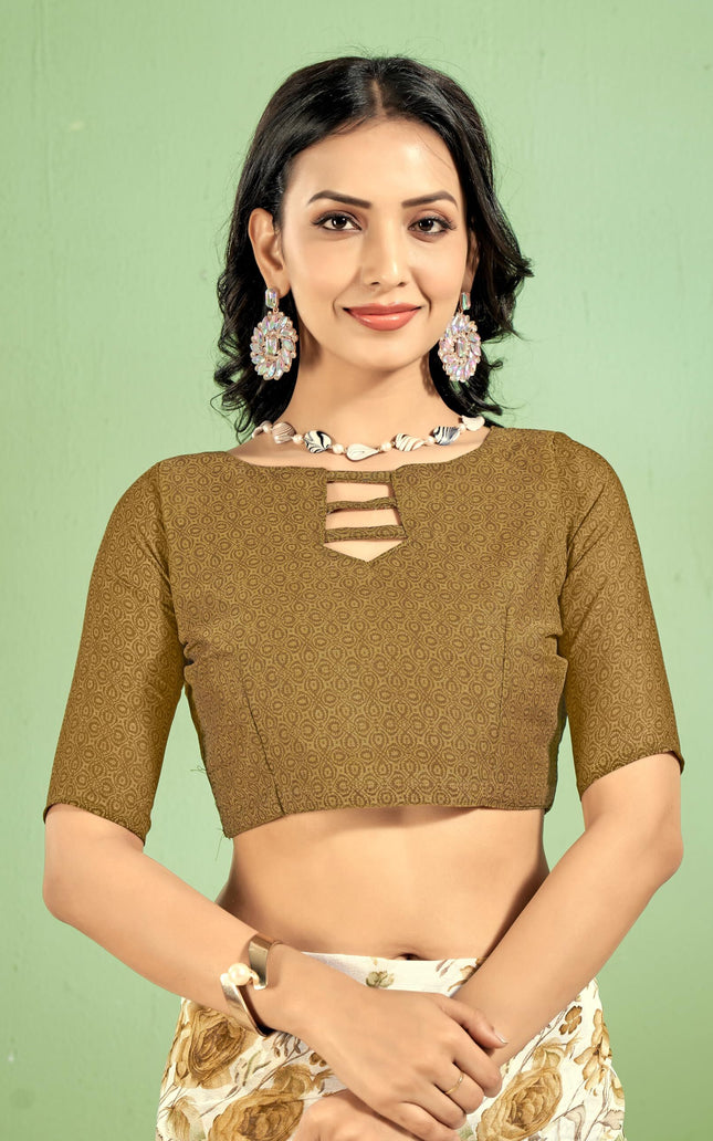 Floral Print Daily Wear Chiffon Saree (Honey)