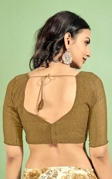 Floral Print Daily Wear Chiffon Saree (Honey)