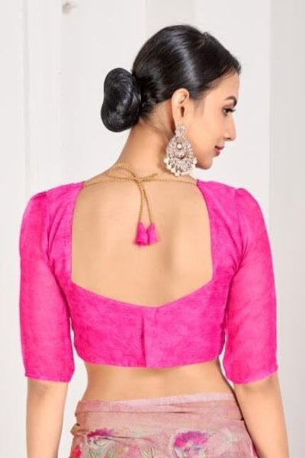 Floral Print, Graphic Print Kalamkari Chiffon, Georgette Saree (Sage Green)