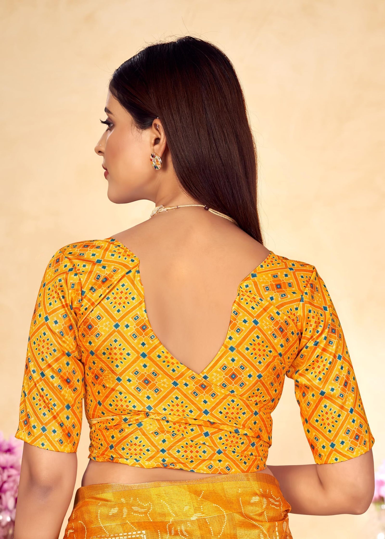Shaded Saree with Zari Border and Soft Cotton (Yellowish Orange)