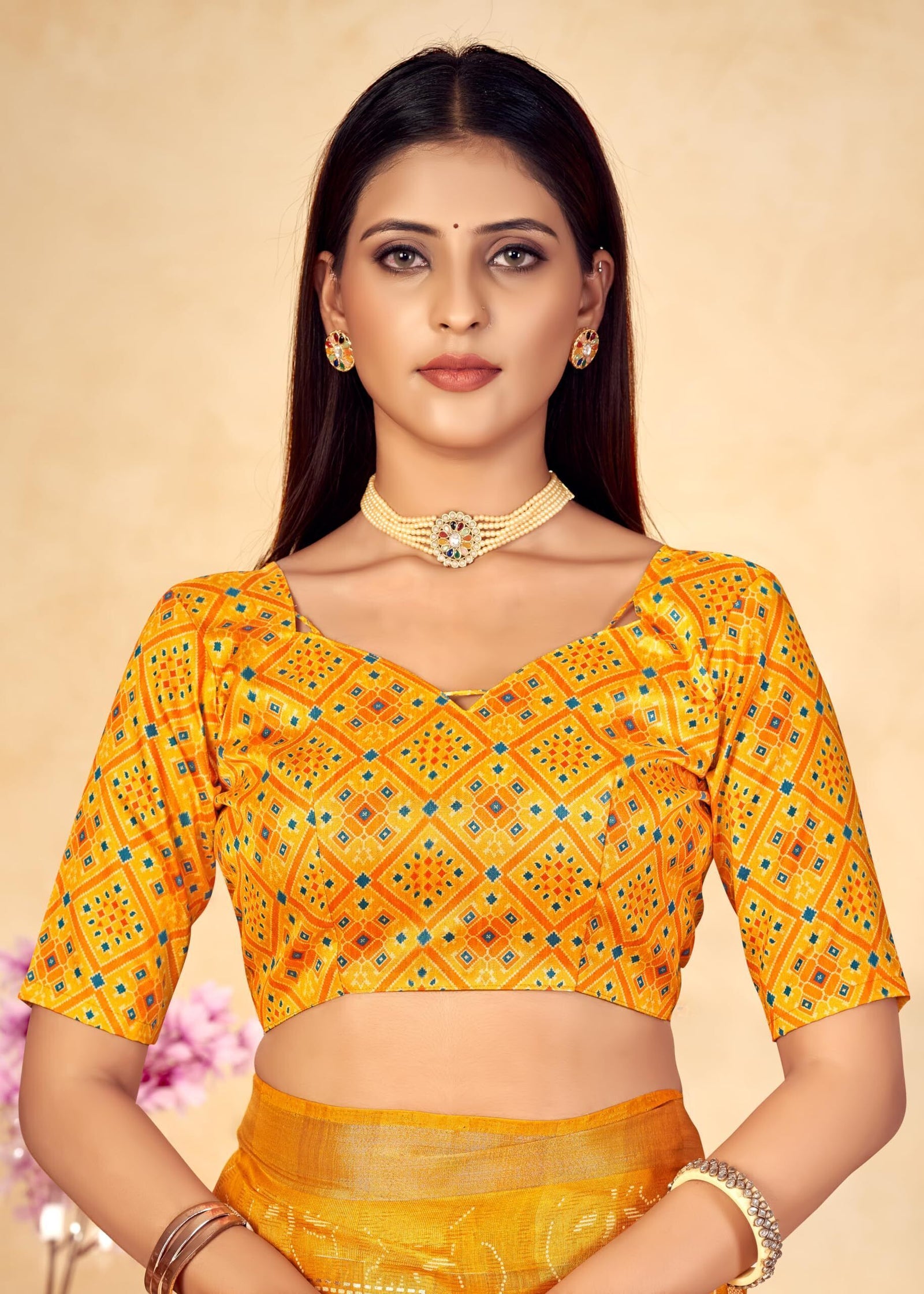 Shaded Saree with Zari Border and Soft Cotton (Yellowish Orange)