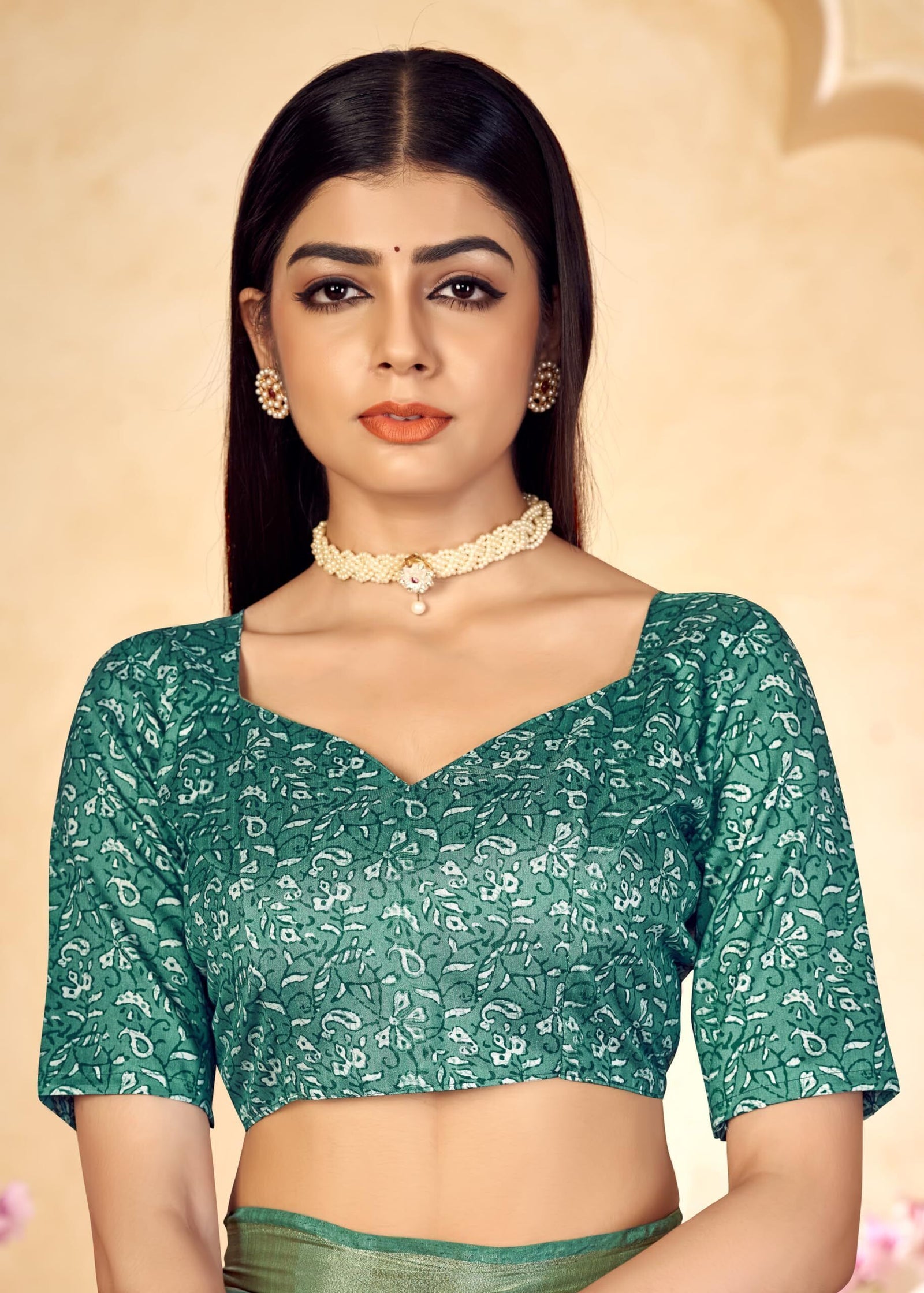 Shaded Saree with Zari Border and Soft Cotton (Green)