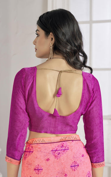 Trendy Self Printed, Chiffon saree With All Over Fancy Printed Butta And Attached Siroski Lace (Yellow)