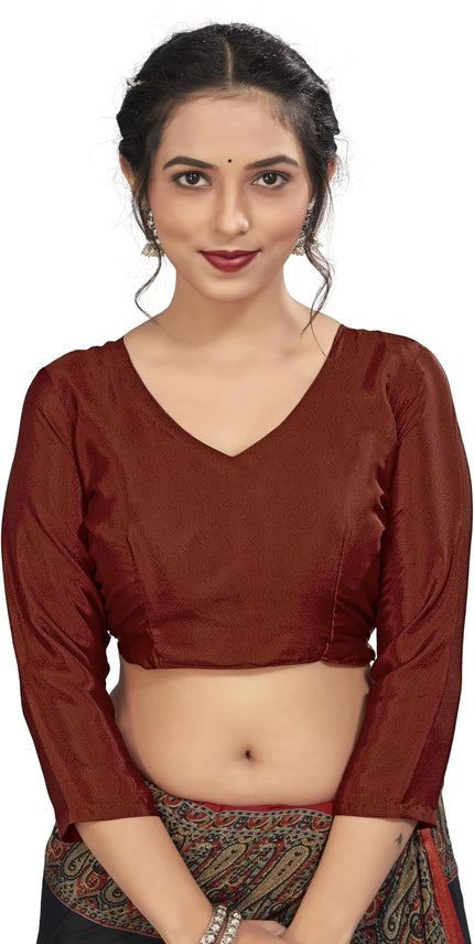 Plain Self Printed, Italian Silk Crape Saree With Contrast Pallu (Black)