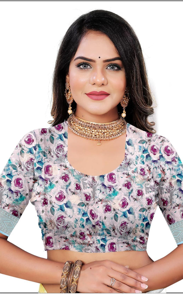 Graphic Print, Printed Bandhani Chiffon, Georgette Saree (Sky Blue)