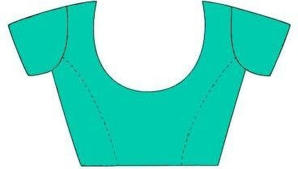 Graphic Print Manipuri Silk Blend Saree (Blue)