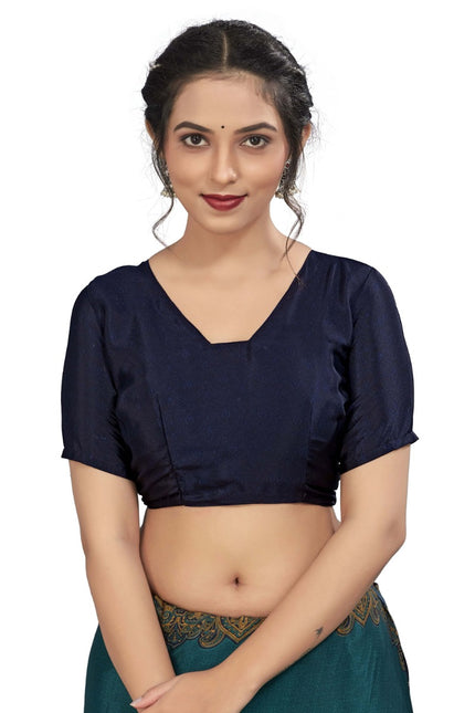 Plain Self Printed, Italian Silk Crape Saree With Contrast Pallu (Rama)